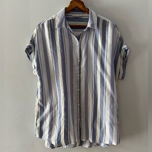 BeachLunchLounge Short Sleeve Button Down Shirt - Sz Small, relaxed, lightweight